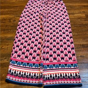 Crown And Ivy Womens Size S Multicolor Wide Leg Beach Lounge Pants